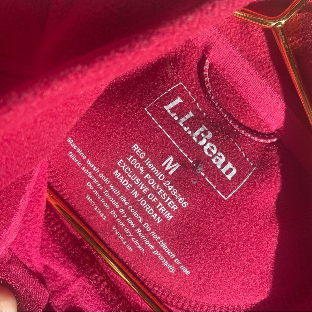 L.L. Bean Pink Fleece Vest - M